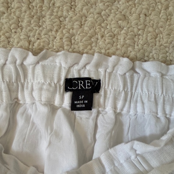 J. Crew White Elastic Waist Casual Pants - Picture 2 of 3